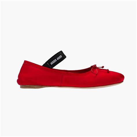 miu miu ballerinas red